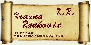 Krasna Rauković vizit kartica